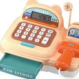 Maxbell Supermarket Store Toys Cash Register Kids Valentines Day Gifts for Baby Kids Brown