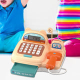 Maxbell Supermarket Store Toys Cash Register Kids Valentines Day Gifts for Baby Kids Brown