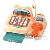 Maxbell Supermarket Store Toys Cash Register Kids Valentines Day Gifts for Baby Kids Brown