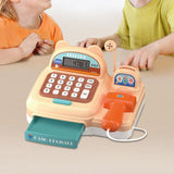 Maxbell Supermarket Store Toys Cash Register Kids Valentines Day Gifts for Baby Kids Brown