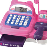 Maxbell Supermarket Store Toys Cash Register Kids Valentines Day Gifts for Baby Kids Pink