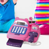 Maxbell Supermarket Store Toys Cash Register Kids Valentines Day Gifts for Baby Kids Pink
