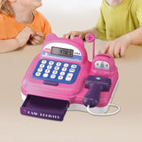 Maxbell Supermarket Store Toys Cash Register Kids Valentines Day Gifts for Baby Kids Pink
