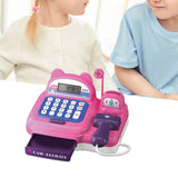 Maxbell Supermarket Store Toys Cash Register Kids Valentines Day Gifts for Baby Kids Pink