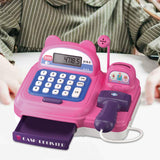 Maxbell Supermarket Store Toys Cash Register Kids Valentines Day Gifts for Baby Kids Pink