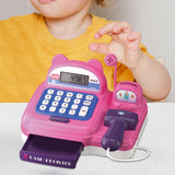Maxbell Supermarket Store Toys Cash Register Kids Valentines Day Gifts for Baby Kids Pink
