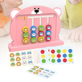 Maxbell Color Matching Slide Puzzle Preschool for Age 3 4 5 6 7 Years Old Boys Girls Light Pink