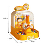 Maxbell Table Top Arcade Games Desk Game Lauching Marble Toys for Have Fun Preschool Yellow
