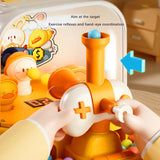 Maxbell Table Top Arcade Games Desk Game Lauching Marble Toys for Have Fun Preschool Yellow