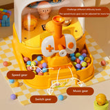 Maxbell Table Top Arcade Games Desk Game Lauching Marble Toys for Have Fun Preschool Yellow