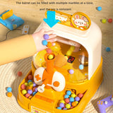 Maxbell Table Top Arcade Games Desk Game Lauching Marble Toys for Have Fun Preschool Yellow