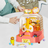 Maxbell Table Top Arcade Games Desk Game Lauching Marble Toys for Have Fun Preschool Pink