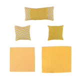Maxbell 18" Doll Bedding Gift Set Miniature Kids Pretend Toy with Quilt Cover Pillow Yellow