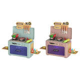 Maxbell Kids Microwave Toy Pretend Cooking Playset for Indoor Party Favor Restaurant Green