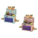 Maxbell Kids Microwave Toy Pretend Cooking Playset for Indoor Party Favor Restaurant Green