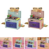 Maxbell Kids Microwave Toy Pretend Cooking Playset for Indoor Party Favor Restaurant Green