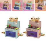 Maxbell Kids Microwave Toy Pretend Cooking Playset for Indoor Party Favor Restaurant Green