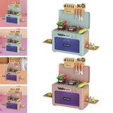 Maxbell Kids Microwave Toy Pretend Cooking Playset for Indoor Party Favor Restaurant Green