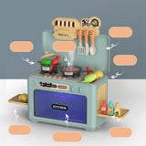 Maxbell Kids Microwave Toy Pretend Cooking Playset for Indoor Party Favor Restaurant Green