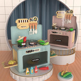 Maxbell Kids Microwave Toy Pretend Cooking Playset for Indoor Party Favor Restaurant Green