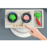 Maxbell Kids Microwave Toy Pretend Cooking Playset for Indoor Party Favor Restaurant Green
