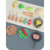 Maxbell Kids Microwave Toy Pretend Cooking Playset for Indoor Party Favor Restaurant Green