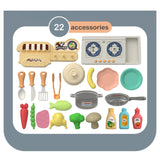 Maxbell Kids Microwave Toy Pretend Cooking Playset for Indoor Party Favor Restaurant Green