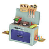 Maxbell Kids Microwave Toy Pretend Cooking Playset for Indoor Party Favor Restaurant Green