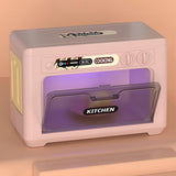 Maxbell Kids Microwave Toy Pretend Cooking Playset for Indoor Party Favor Restaurant red