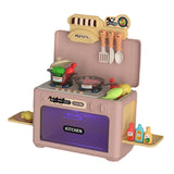 Maxbell Kids Microwave Toy Pretend Cooking Playset for Indoor Party Favor Restaurant red