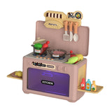 Maxbell Kids Microwave Toy Pretend Cooking Playset for Indoor Party Favor Restaurant red