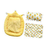 Maxbell Doll Bedding Set Soft Children Gift Adorable with Comforter and Pillow Decor