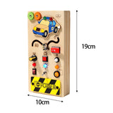 Maxbell Montessori LED Busy Board Wooden Sensory Board for Toddlers 1-3 Travel Kids