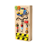 Maxbell Montessori LED Busy Board Wooden Sensory Board for Toddlers 1-3 Travel Kids