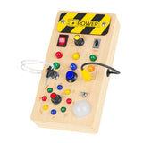 Maxbell Wooden Busy Board Educational Sensory Learning Toy for Kids Boys Girls Gifts