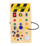 Maxbell Wooden Busy Board Educational Sensory Learning Toy for Kids Boys Girls Gifts
