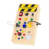 Maxbell Wooden Busy Board Educational Sensory Learning Toy for Kids Boys Girls Gifts