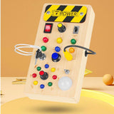 Maxbell Wooden Busy Board Educational Sensory Learning Toy for Kids Boys Girls Gifts