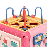 Maxbell Baby Activity Cube Baby Activity Center for Birthday Gifts Sharing Preschool red