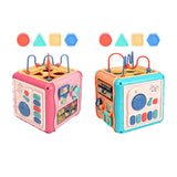 Maxbell Baby Activity Cube Baby Activity Center for Birthday Gifts Sharing Preschool red