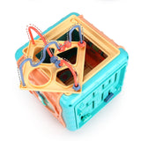 Maxbell Baby Activity Cube Baby Activity Center for Birthday Gifts Sharing Preschool red