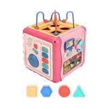 Maxbell Baby Activity Cube Baby Activity Center for Birthday Gifts Sharing Preschool red