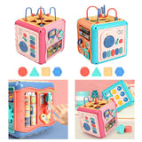Maxbell Baby Activity Cube Baby Activity Center for Birthday Gifts Sharing Preschool red
