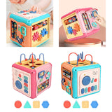 Maxbell Baby Activity Cube Baby Activity Center for Birthday Gifts Sharing Preschool red