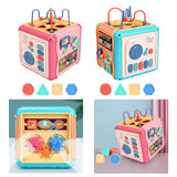 Maxbell Baby Activity Cube Baby Activity Center for Birthday Gifts Sharing Preschool red