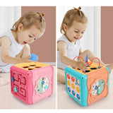 Maxbell Baby Activity Cube Baby Activity Center for Birthday Gifts Sharing Preschool red