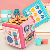 Maxbell Baby Activity Cube Baby Activity Center for Birthday Gifts Sharing Preschool red