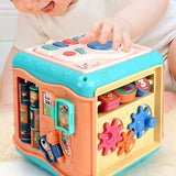 Maxbell Baby Activity Cube Baby Activity Center for Birthday Gifts Sharing Preschool red