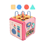Maxbell Baby Activity Cube Baby Activity Center for Birthday Gifts Sharing Preschool red