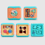 Maxbell Baby Activity Cube Baby Activity Center for Birthday Gifts Sharing Preschool red